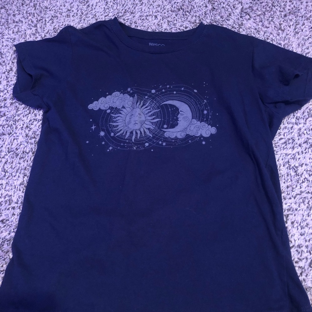 navy blue astrology tee shirt